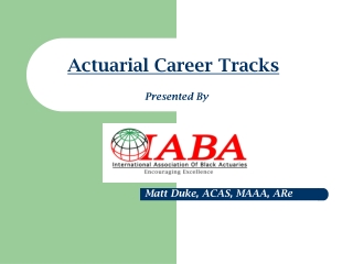 Actuarial Career Tracks