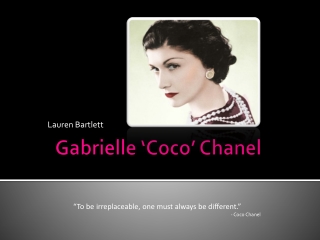 Gabrielle ‘Coco’  C hanel