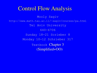 Control Flow Analysis