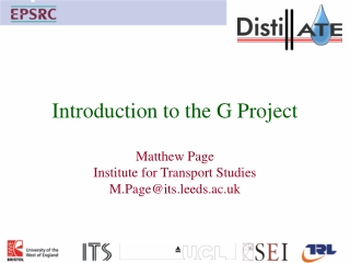 Introduction to the G Project