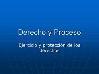 Derecho y Proceso