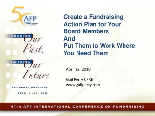 Create a Fundraising Action Plan for Your Board Members And  Put Them to Work Where You Need Them