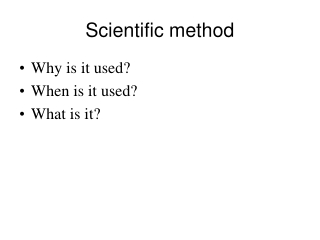 Scientific method