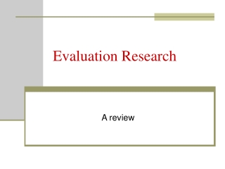 Evaluation Research