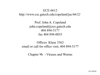 ECE-6612 csc.gatech/copeland/jac/6612/  Prof. John A. Copeland