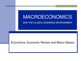 MACROECONOMICS AND THE GLOBAL BUSINESS ENVIRONMENT