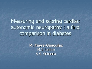 Measuring and scoring cardiac autonomic neuropathy : a first comparison in diabetes