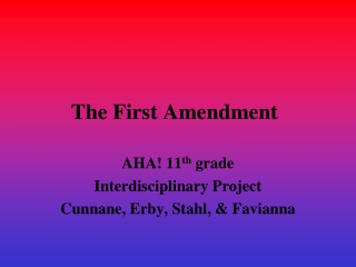 The First Amendment