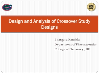 Design and Analysis of Crossover Study Designs