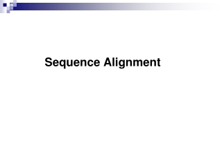 Sequence Alignment