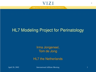 HL7 Modeling Project for Perinatology