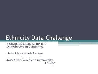 Ethnicity Data Challenge