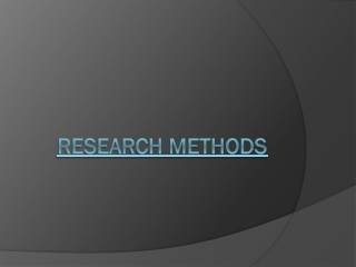 Research Methods