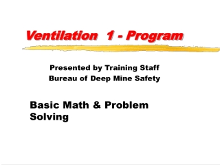 Ventilation  1 - Program