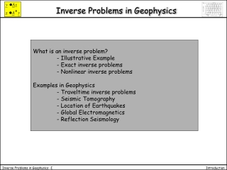 Inverse Problems in Geophysics