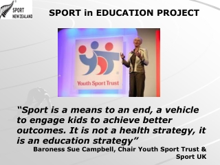 SPORT in EDUCATION PROJECT