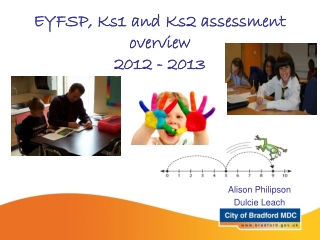 EYFSP, Ks1 and Ks2 assessment overview  2012 - 2013