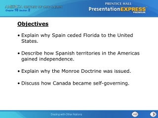 Explain why Spain ceded Florida to the United States.