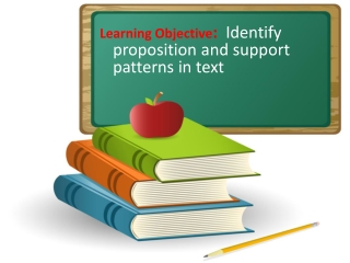 Learning Objective :   Identify proposition and support patterns in text