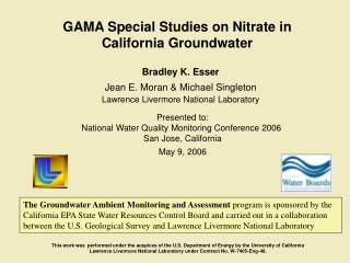 GAMA Special Studies on Nitrate in  California Groundwater