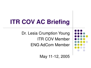 ITR COV AC Briefing