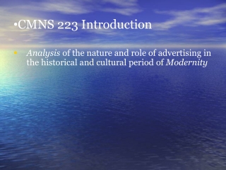 CMNS 223 Introduction