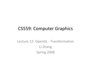 CS559: Computer Graphics