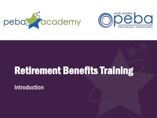 Retirement Benefits Training