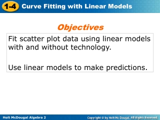 Fit scatter plot data using linear models with and without technology.