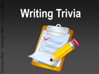 Writing Trivia