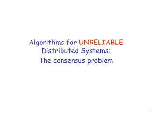 Algorithms for  UNRELIABLE  Distributed Systems: The consensus problem