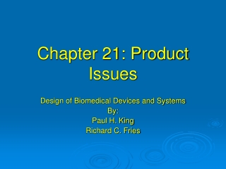 Chapter 21: Product Issues