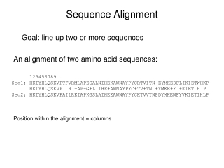 Sequence Alignment