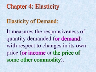 Chapter 4: Elasticity