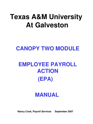 Texas A&amp;M University  At Galveston