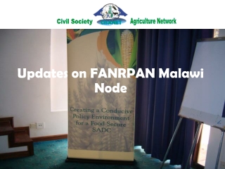 Updates on FANRPAN Malawi Node