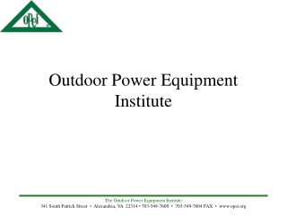 Outdoor Power Equipment Institute