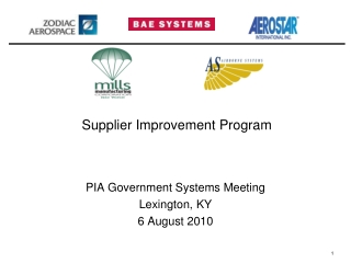 Supplier Improvement Program