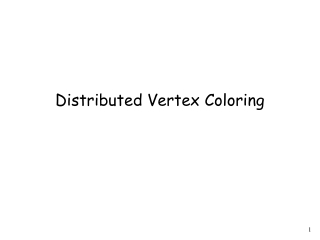 Distributed Vertex Coloring