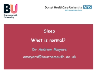 Sleep What is normal?
