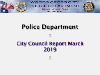 Police Department  City Council Report March  2019 