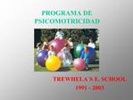 PROGRAMA DE PSICOMOTRICIDAD