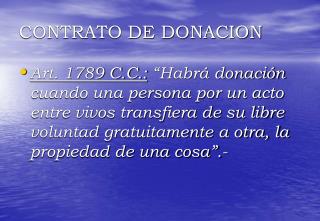 CONTRATO DE DONACION