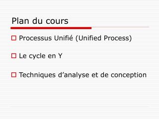 Plan du cours