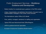 Public Employment Services Workforce Guidance and Development