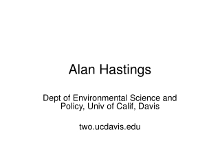 Alan Hastings