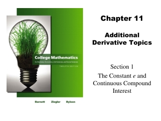 Chapter 11 Additional Derivative Topics