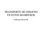 TRANSPORTE DE OXIGENO EN FETOS MAMIFEROS