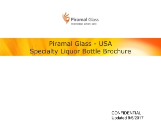 Piramal Glass - USA Specialty Liquor Bottle Brochure