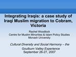 Integrating Iraqis: a case study of Iraqi Muslim migration to Cobram, Victoria